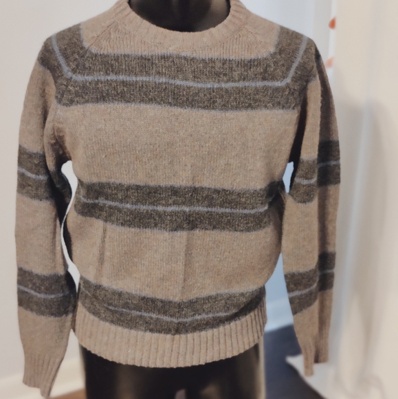 Ski sweater space dyed gray brown vintage 70s holiday Alpine - Picture 2 of 6